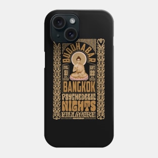 Psychedelic Nights at Bangkok Buddha Bar - Vintage Poster Design Phone Case