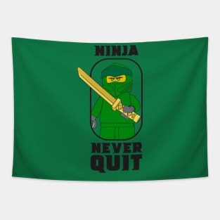 Ninjago Ninja Never Quit Lloyd Green Fan-Art Tapestry