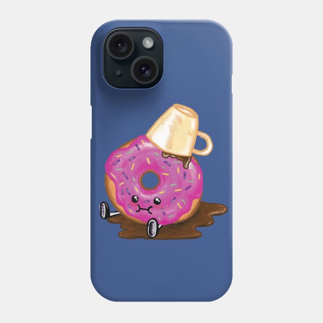 Clumsy Donut Spilled His Coffee Phone Case by ckrickett