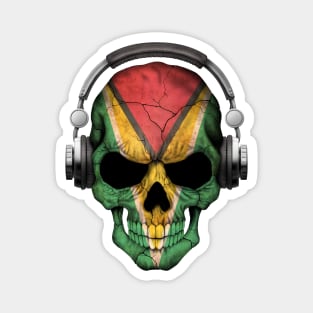 Dark Skull Deejay with Guyanese Flag Magnet