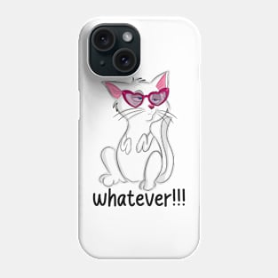 Whatever Attitude cat Phone Case