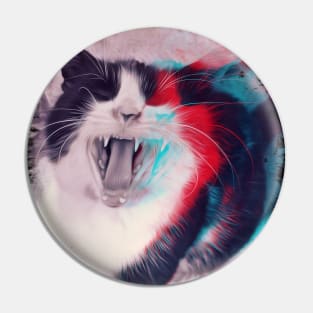 Screaming Cat Pin