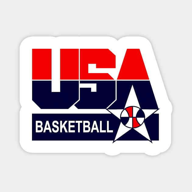 USA Bball America Basketball Magnet by GIANTSTEPDESIGN