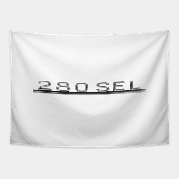 Mercedes Benz 280SEL Emblem Merchandise W108 W109 Tapestry by PauHanaDesign