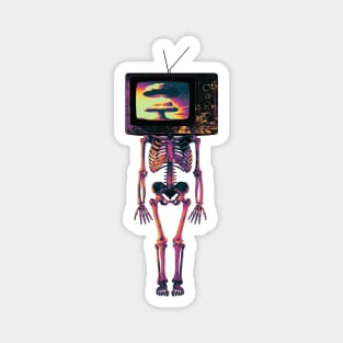 Skeleton TV Head Magnet