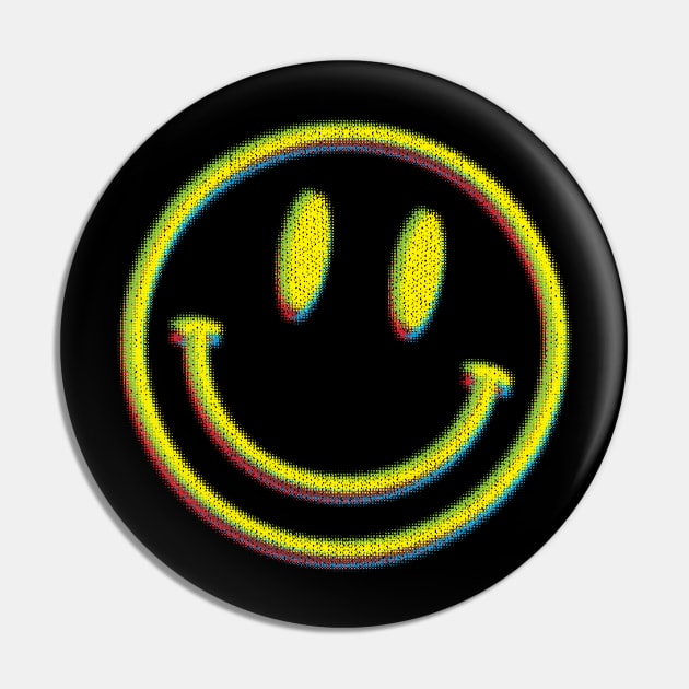 Acid Smiley Pin by SunsetGraphics