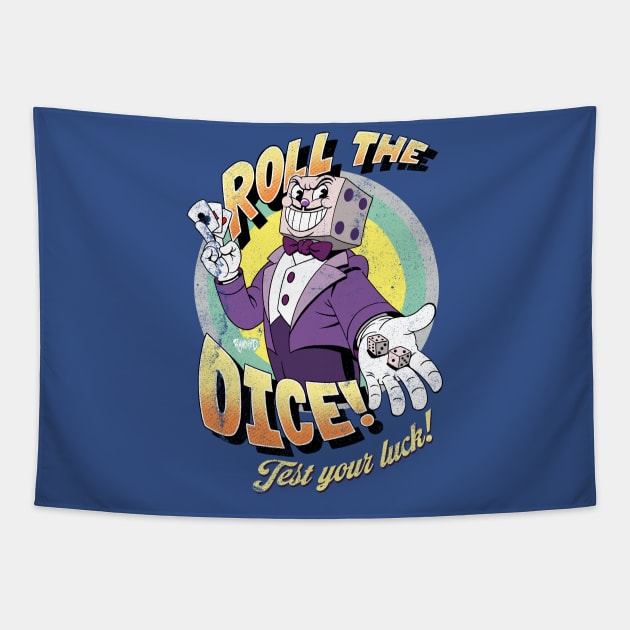 King Dice (distressed) Tapestry by RynoArts