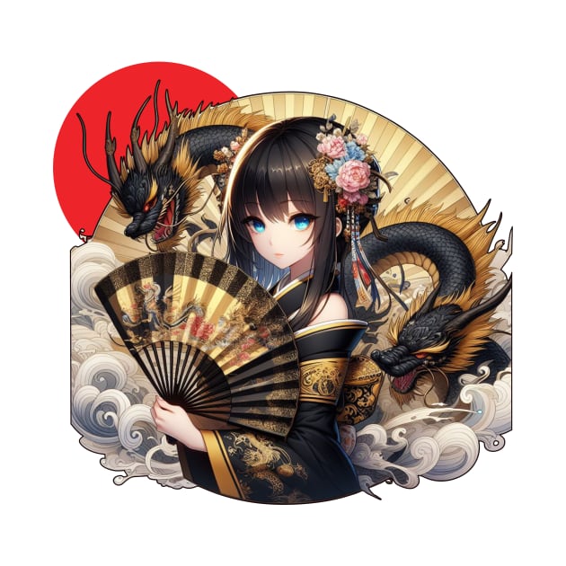 Geisha Dragon Lady by PlayfulPandaDesigns