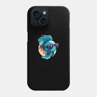 COOL BETTA FISH WITH SUNGLASSES Phone Case