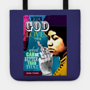 Aretha Franklin Inspirational Quote Tote