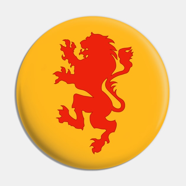 Narnia Flag (Lion Only) Pin by C E Richards