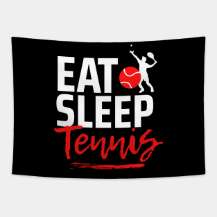 Eat Sleep Tennis Tapestry