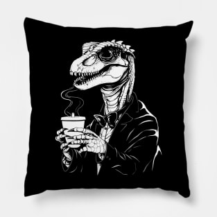 Cottagecore Goth Dinosaur Coffee Gift Men Women Funny Coffee Pillow