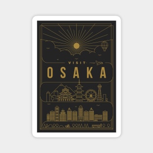 Osaka Minimal Lineal Poster Magnet