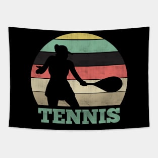 Tennis Retro Vintage Tapestry