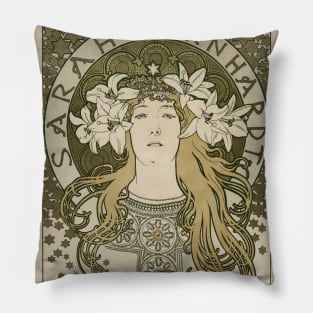 La Plume France Vintage Wall Art Nouveau 1897 Pillow