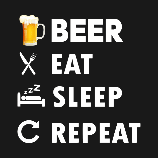 Beer eat sleep repeat by TEEPHILIC