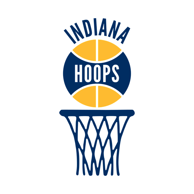 Retro Indiana Hoops Blue and Gold Logo by Double-Double Designs