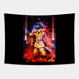 Red Faceless Phantom Tapestry