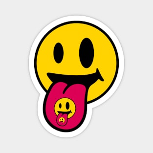 Emoticon shows tongue Magnet