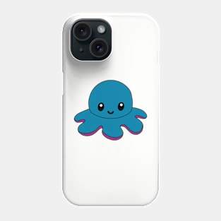 Dark Blue Happy Octopus Phone Case