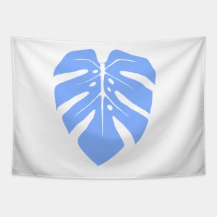 Baby Blue Monstera Leaf Tapestry