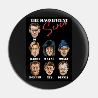 The Magnificent Seven (Auf Wiedersehen Pet character illustrations) Pin