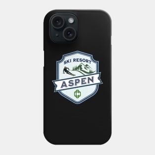 Aspen Colorado Ski Resort Badge Phone Case