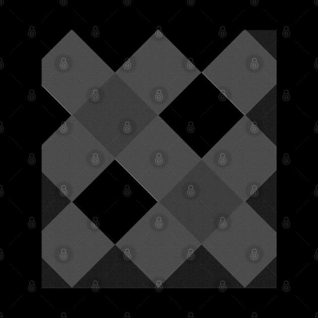 Black and grey checked textured pattern by Spinkly