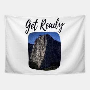 Get ready climbing design Tapestry