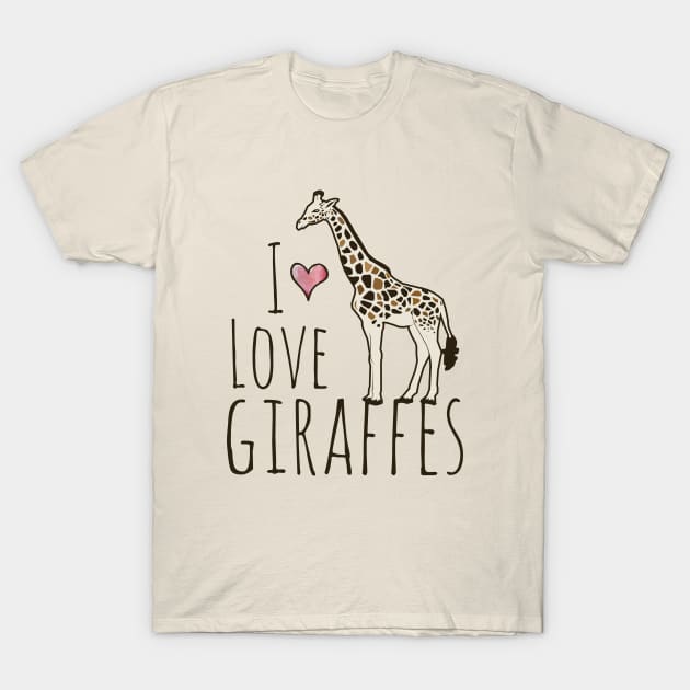 I Love My Giraffe T-Shirt Funny Gifts for Men Women Kids - I Love