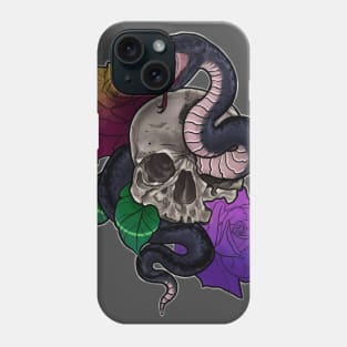 Skull and snake Phone Case