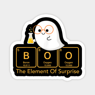 Chemistry Boo The Element Of Surprise Cute Chemist Halloween Magnet