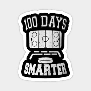 100 Days Smarter Hockey Sports 100Th Day Of School Teacher Magnet