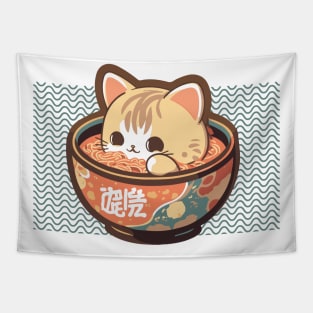 Cat Noodle Soup Tapestry