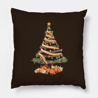 Merry Xmas Cat Tree Ugly Sweater by Tobe Fonseca Pillow