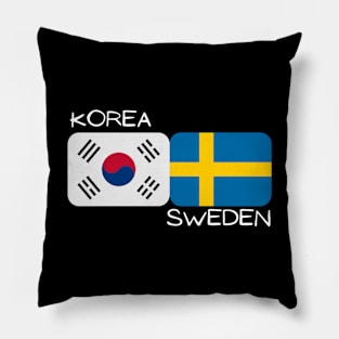 Korean Swedish - Korea, Sweden Pillow