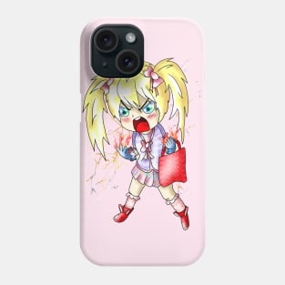 lightning strike angry girl Phone Case