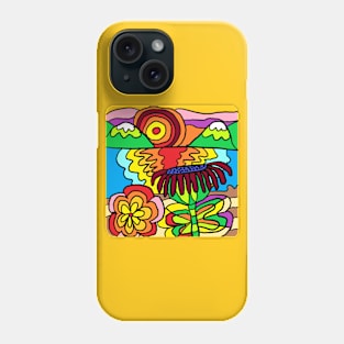 On the beach at sunset Phone Case