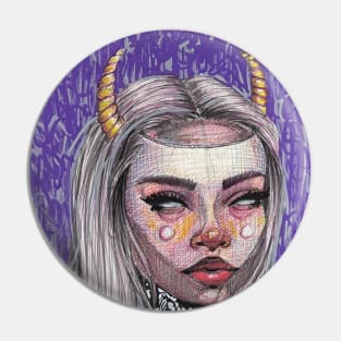 Purple Horn Pin