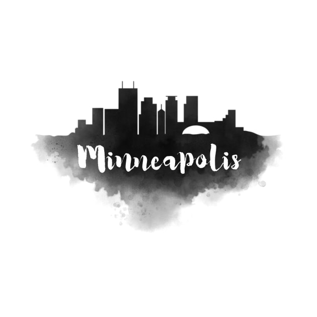 Minneapolis watercolor by kursatunsal