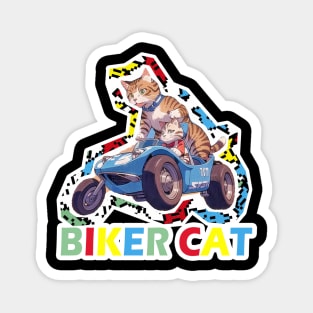 Biker Cat,Racer Cat Magnet