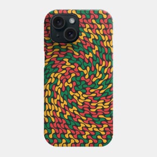 Twisted Metaballs Pattern (Rasta Colours) Phone Case