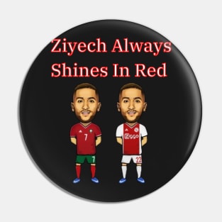 Ziyech Always Shines In Red - Morocco Football Pin