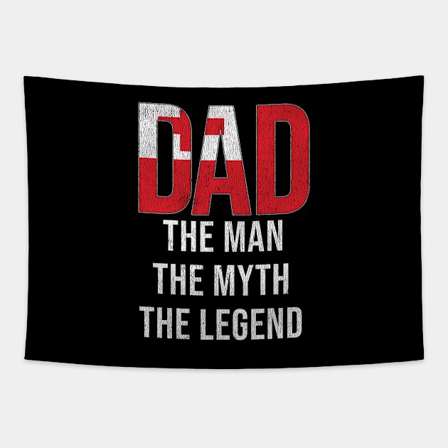 Togan Dad The Man The Myth The Legend - Gift for Togan Dad With Roots From Togan Tapestry by Country Flags