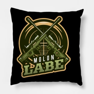 Crossed Scope Rifles Pillow