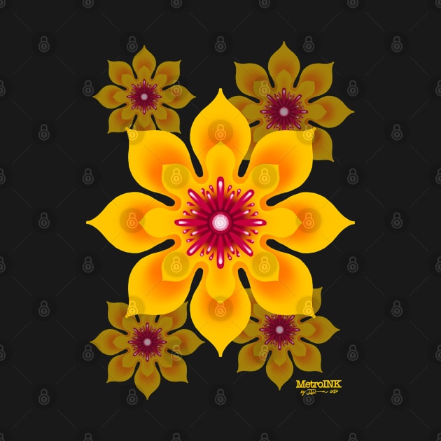 Yellow Flowers by MetroInk