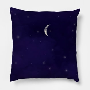 Dark blue shimmering sky Pillow