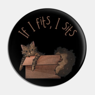 If I Fits i Sits - Tabby Cat Pin