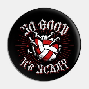 Goth Volleyball Design | So Good its Scary Pin